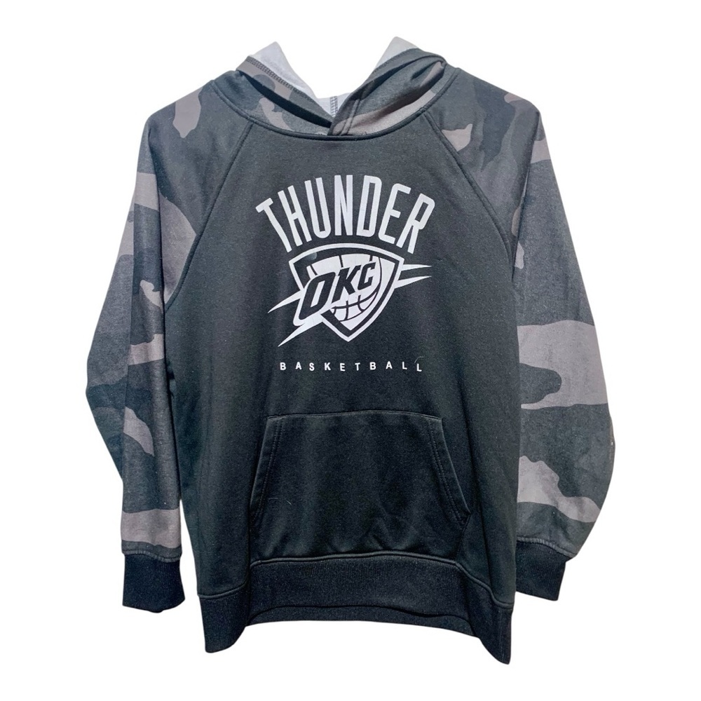 Kids Camo NBA OKC Thunder Basketball Hoodie Size Large 14-16